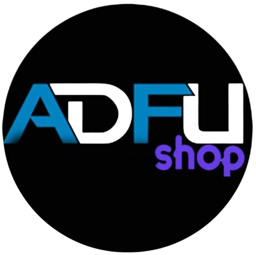 Logo AdfuShop CCTV dan Laptop